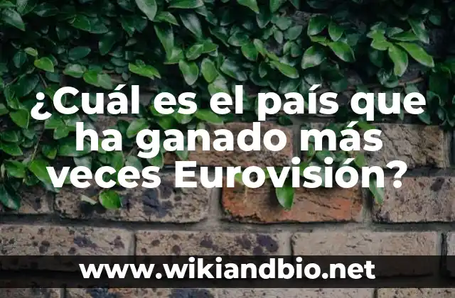 ¿Cuál es el país que ha ganado más veces Eurovisión?