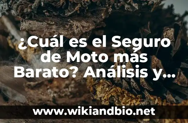 ¿Cuál es el Seguro de Moto más Barato? Análisis y Comparativa