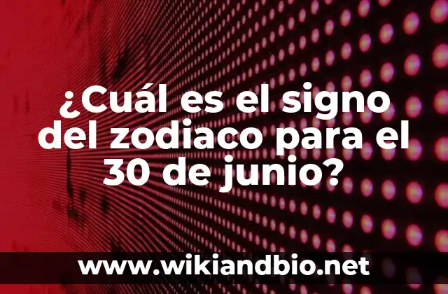 El signo del zodiaco para el 30 de junio: Cáncer