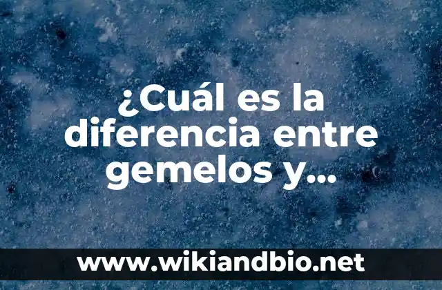 ¿Cuál es la diferencia entre gemelos y mellizos?