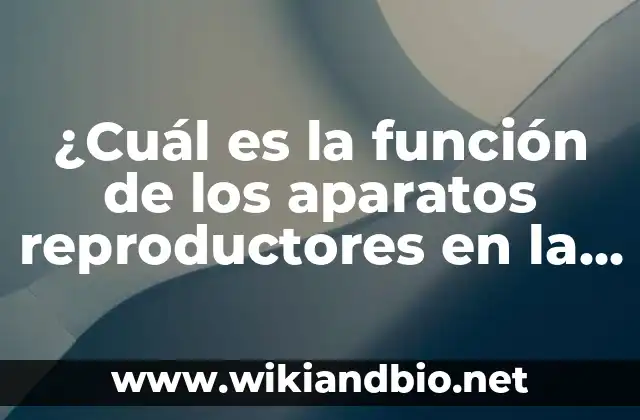 ¿Cuál es la función de los aparatos reproductores en la salud humana?