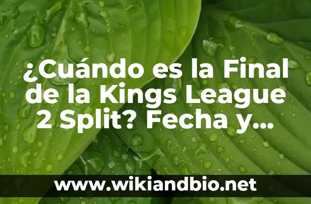 ¿Cuándo es la Final de la Kings League 2 Split? Fecha y Horario