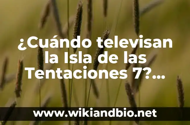 ¿Cuándo televisan la Isla de las Tentaciones 7? Programación y Horarios