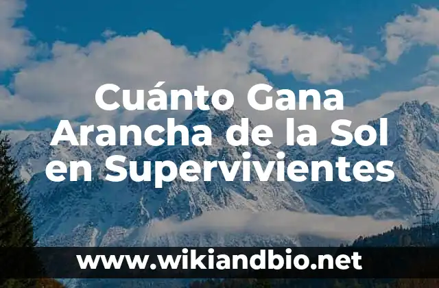 Cuánto Gana Arancha de la Sol en Supervivientes