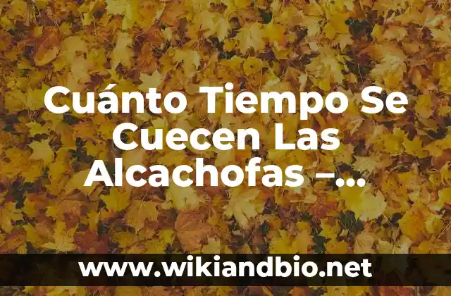 Cuánto Tiempo Se Cuecen Las Alcachofas – Preparación y Cocción Perfectas