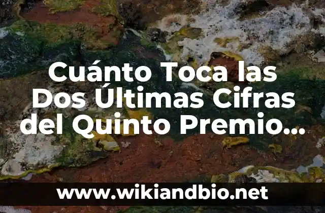 Cuánto Toca las Dos Últimas Cifras del Quinto Premio de la Lotería