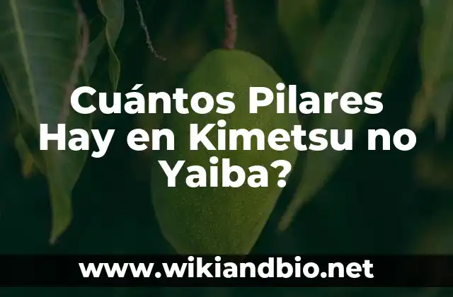 Cuántos Pilares Hay en Kimetsu no Yaiba?