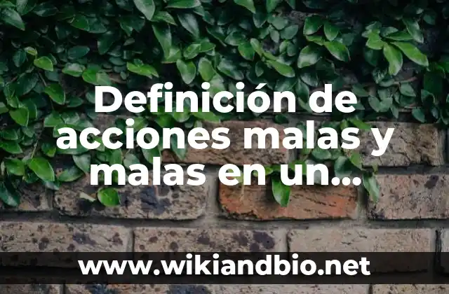 Ejemplos de acciones malas en un prescolar
