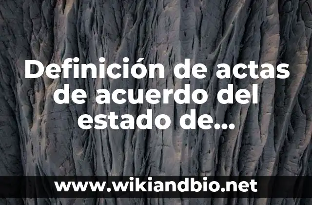 Definición de actas de acuerdo del estado de Veracruz: según Autor, Ejemplos, qué es, Concepto y Significado