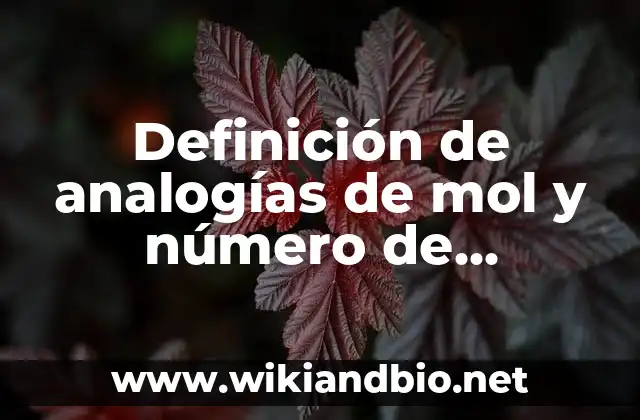 Ejemplos de analogías de mol
