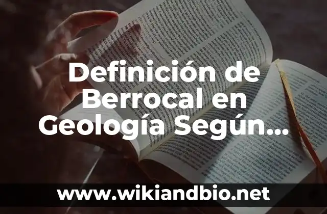 Definición técnica de Berrocal