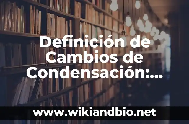 Definición de relaciones funcionales matemáticas: según Autor, Ejemplos, qué es, Concepto y Significado 3 Definición de Cambios de Condensación: según Autor, Ejemplos, qué es, Concepto y Significado