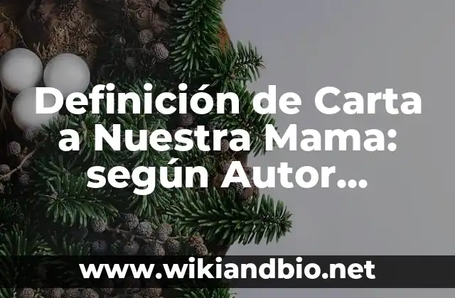 Ejemplos de Carta a Nuestra Mama
