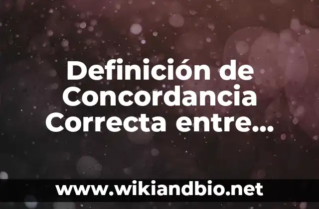 Ejemplos de Concordancia Correcta entre Género y Número
