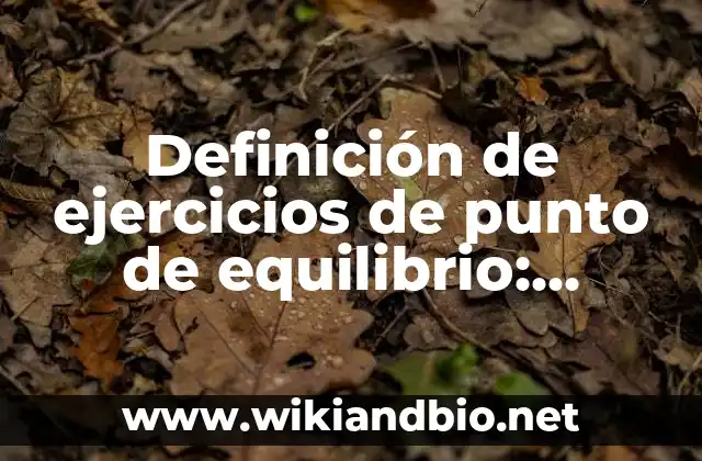 Ejemplos de ejercicios de punto de equilibrio