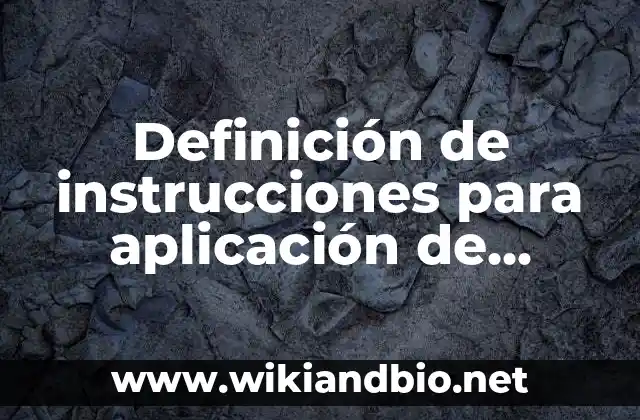 Definición de instrucciones para aplicación de cuestionario a una empresa: según Autor, Ejemplos, qué es, Concepto y Significado