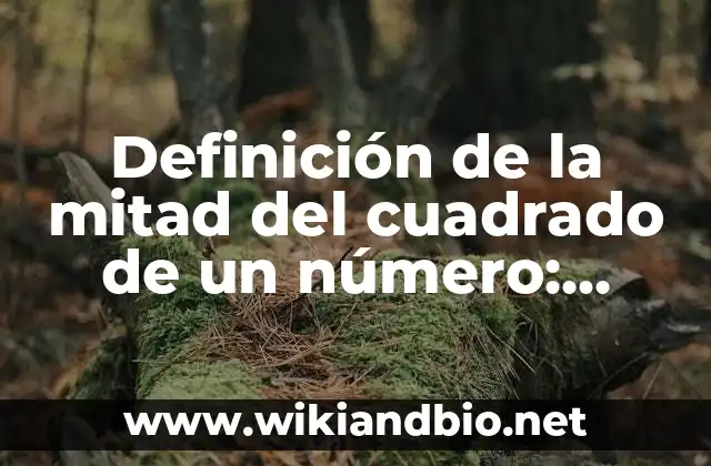 Ejemplos de la mitad del cuadrado de un número