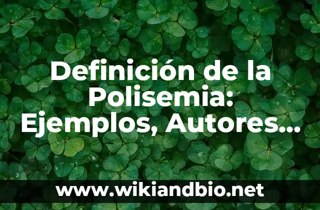 Definición de la Polisemia: Ejemplos, Autores y Concepto