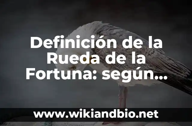 Definición de la Rueda de la Fortuna: según Autor, Ejemplos, qué es, Concepto y Significado