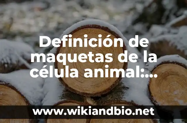 Definición de maquetas de la célula animal: según Autor, Ejemplos, qué es, Concepto y Significado