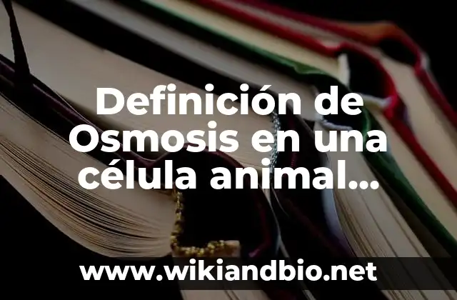 Ejemplos de osmosis en una célula animal