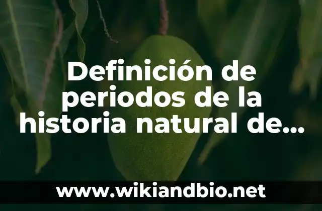 Ejemplos de periodos de la historia natural de la enfermedad