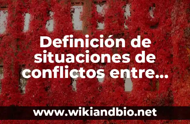 Definición de situaciones de conflictos entre personas en la vida diaria: según Autor, Ejemplos, qué es, Concepto y Significado