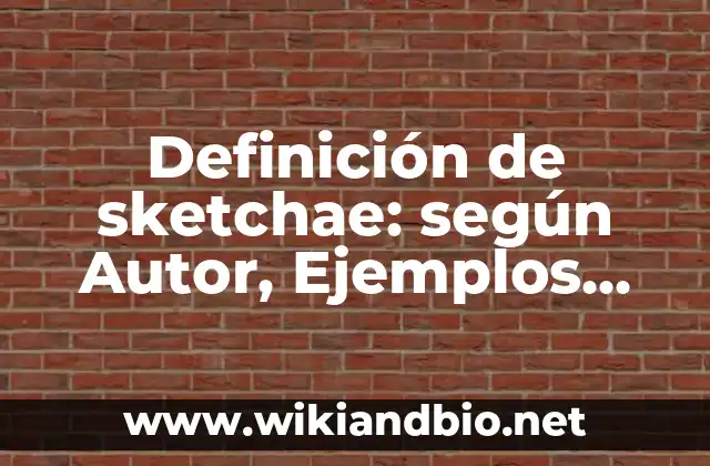Definición de sketchae: según Autor, Ejemplos, qué es, Concepto y Significado