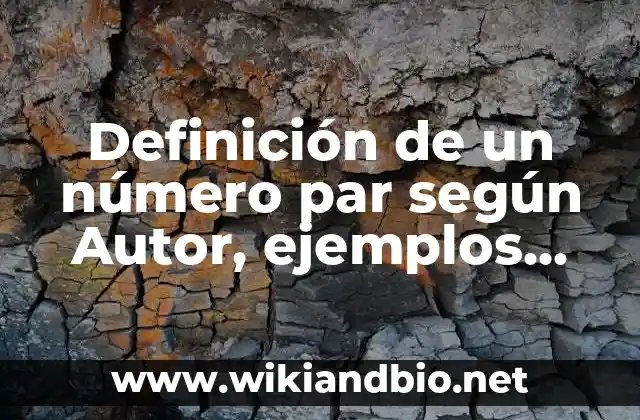 Definición técnica de un número par