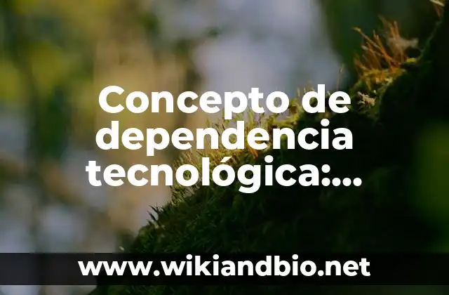 ❇️ Concepto de dependencia tecnológica