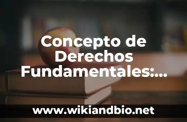 Concepto de Derechos Fundamentales: Ejemplos, Diferencias y Definiciones