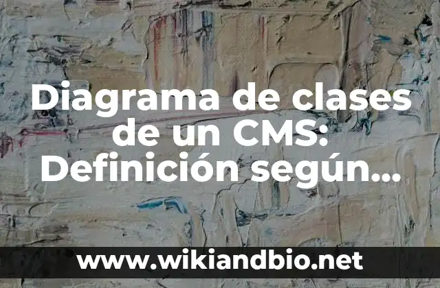 Diagrama de clases de un CMS: Definición según Autor, qué es, Concepto