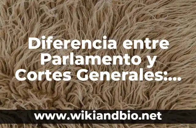 Diferencia entre Parlamento y Cortes Generales: ¿Cuál es la Distinción Exacta?
