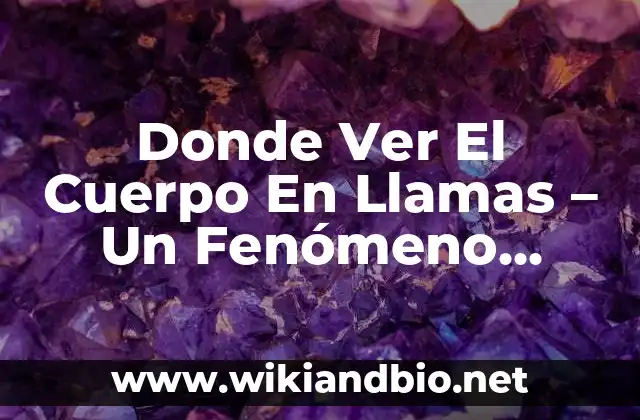 ¿Qué es el Cuerpo en Llamas?