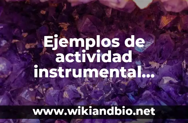 Ejemplos de actividad instrumental mediada: Definición según Autor, qué es, Concepto y Significado