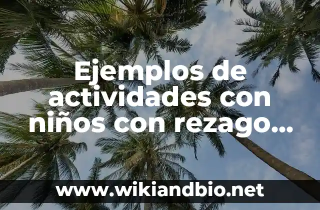 Ejemplos de actividades con niños con rezago educativo preescolar: Definición según Autor, qué es, Concepto y Significado