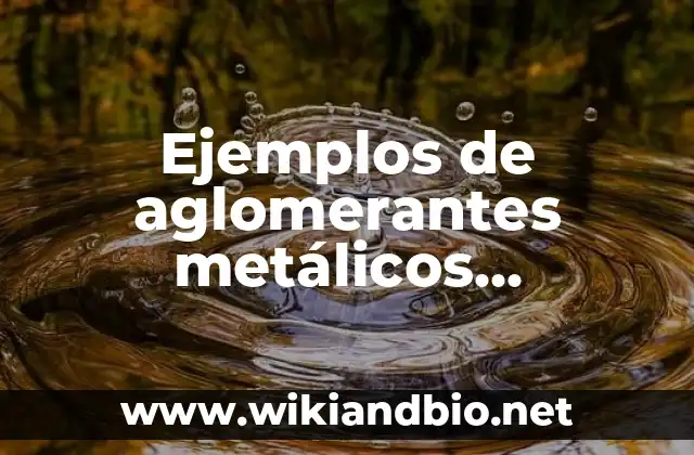 Ejemplos de aglomerantes metálicos utilizados para la fabricación de
