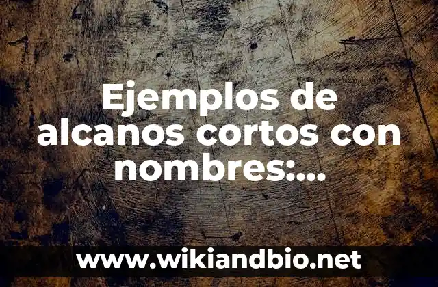 Ejemplos de alcanos cortos con nombres