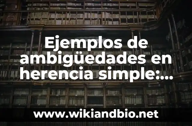 Ejemplos de ambigüedades en herencia simple