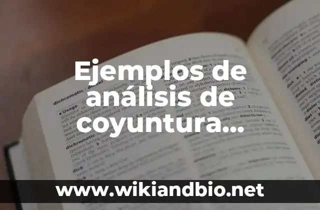 Ejemplos de análisis de coyuntura realizados: Definición según Autor, qué