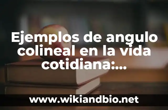 Ejemplos de angulo colineal en la vida cotidiana: Definición según Autor