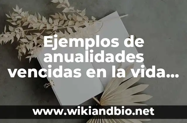 Ejemplos de anualidades vencidas en la vida real: Definición según Autor, qué es, Concepto y Significado