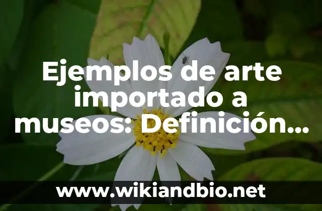 Ejemplos de arte importado a museos