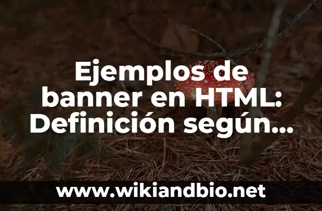 Ejemplos de banner en HTML: Definición según Autor, qué es, Concepto