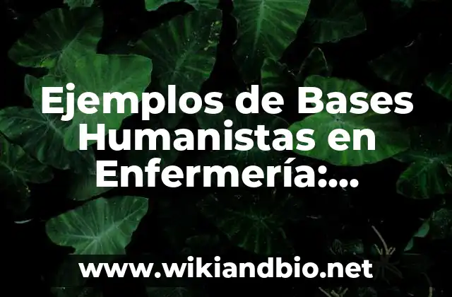 Ejemplos de Bases Humanistas en Enfermería: Definición según Autor, ¿qué es?