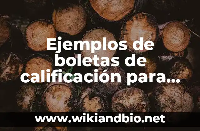 Ejemplos de boletas de calificación para secundaria: Definición según