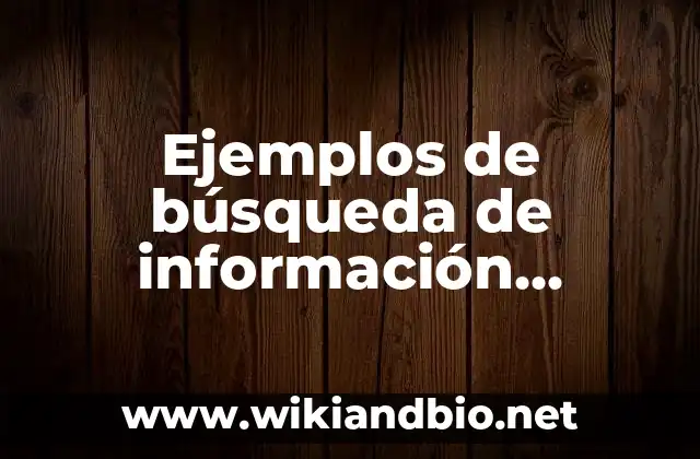 Ejemplos de búsqueda de información argumentación: Definición según Autor