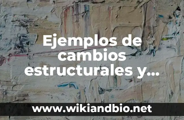 Ejemplos de cambios estructurales y coyunturales en la sociedad: Definición según Autor, qué es, Concepto y Significado