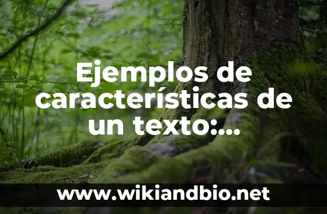 Ejemplos de características de un texto: Definición según Autor, ¿qué es?