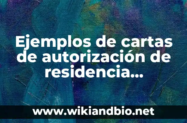 Ejemplos de cartas de autorización de residencia profesional: Definición